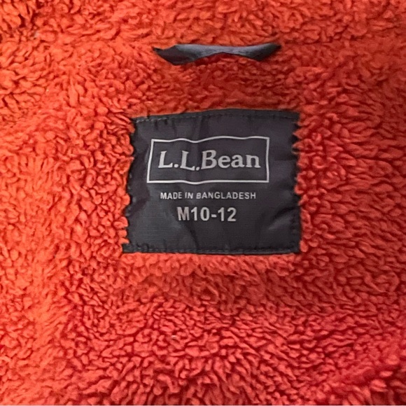 LL Bean downtek vest size 10 to 12 blue and orange - Picture 2 of 7
